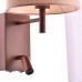 Επιτοίχια απλίκα mix LED 3W και υφασμάτινο καπέλο σε μεταλλική βάση με διακόπτες σε χρώμα καφέ και μόκας | Aca | OD5617WDLED